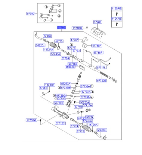 جعبه فرمان سوناتا  Hyundai/KIA Genuine Parts – MOBIS   577003K230