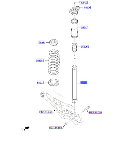 کمک فنر عقب هیوندای سوناتا 55311A8000