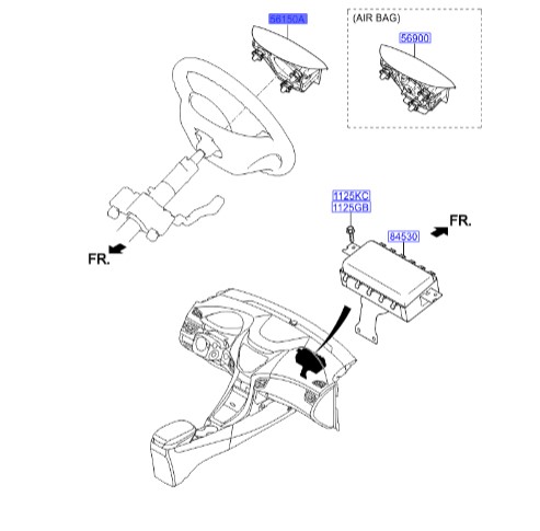 ایربگ فرمان النترا  Hyundai/KIA Genuine Parts – MOBIS    561503X000RY