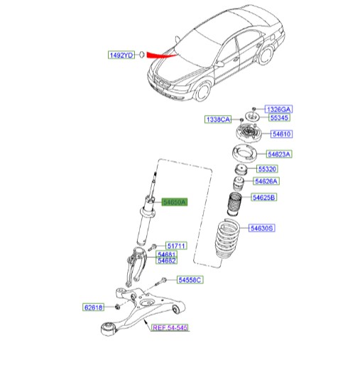 کمک سوناتا 2004 جلو   546113K030