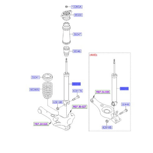 کمک عقب Hyundai/KIA Genuine Parts – MOBIS   ix35   553112S011 