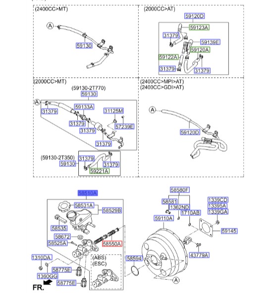 پمپ ترمز اپتیما 2012 | Hyundai/KIA Genuine Parts – MOBIS | اپتیما TF مدل 2011 تا 2015