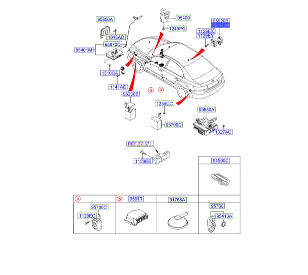 سنسور ایربگ سینی جلو سوناتا هیوندای   959202H100