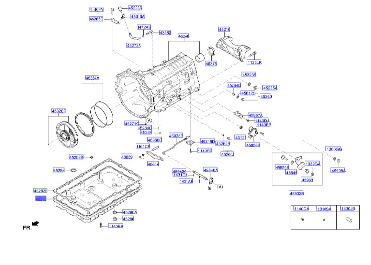 کارتل گیربکس هیوندای جنسیس  452804E020