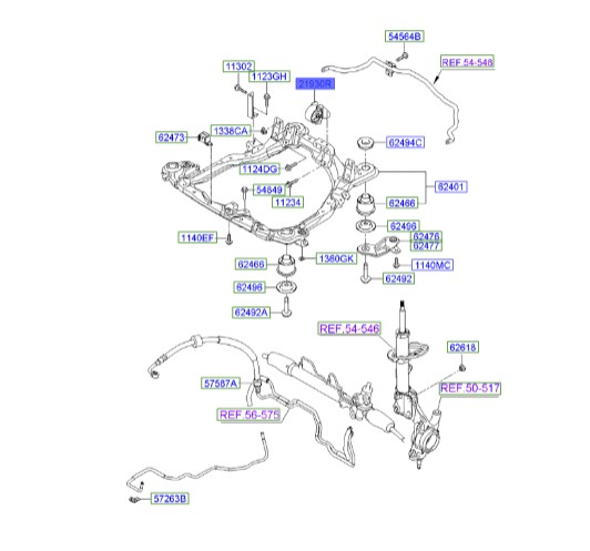 دسته موتور توسان عقب 2E300     219302E300