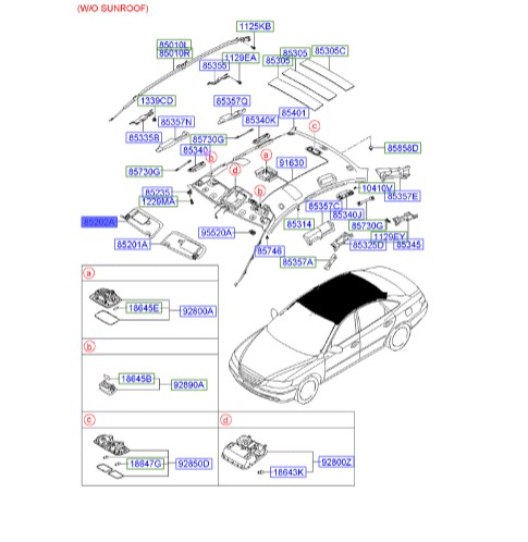 آفتابگیر راست هیوندای آزرا  Hyundai/KIA Genuine Parts – MOBIS     852023L211X6