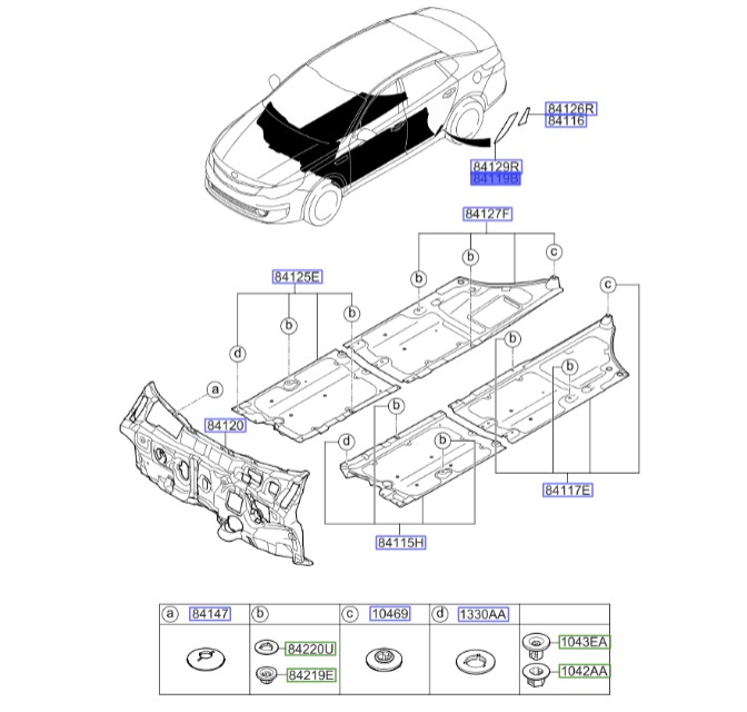 برچسب مشکی پائین درب عقب اپتیما | Hyundai/KIA Genuine Parts – MOBIS | اپتیما TF مدل 2011 تا 2015