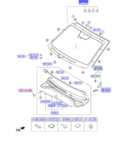 شیشه جلو النترا   Hyundai/KIA Genuine Parts – MOBIS     86111F2040