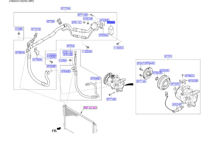 شیر انبساط کولر النترا   Hyundai/KIA Genuine Parts – MOBIS   97626A6000 