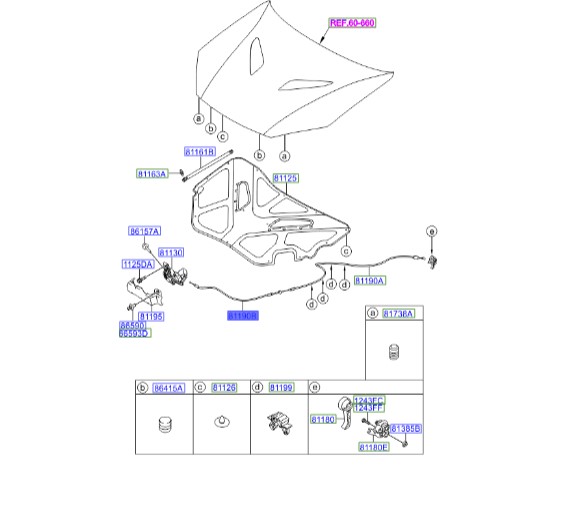 سیم  2013 کاپوت قسمت جلو جنسیس_کوپه  811902M600