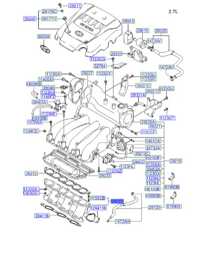 منیفولد توسان Hyundai/KIA Genuine Parts – MOBIS  2831037270 