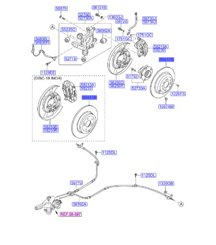 دیسک چرخ عقب جنسیس_کوپه  Hyundai/KIA Genuine Parts – MOBIS    584112M700 