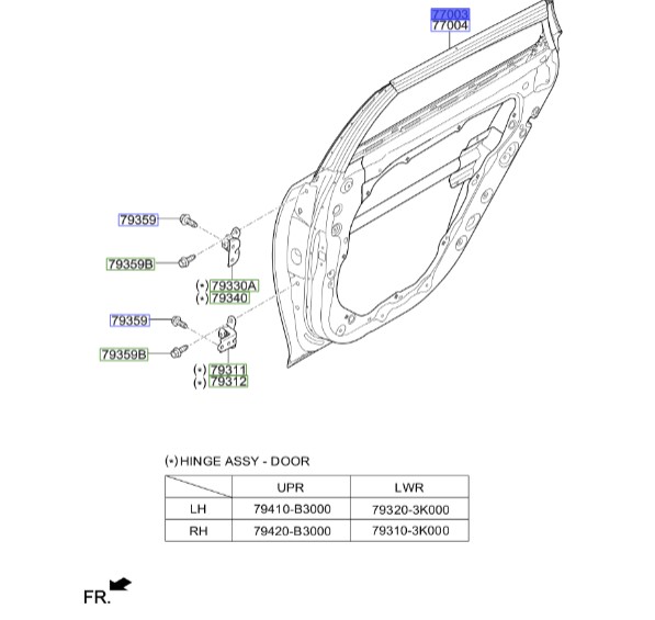 درب عقب چپ اپتیما 2016 | Hyundai/KIA Genuine Parts – MOBIS | اپتیما JF مدل 2016 – 2017 جی تی لاین