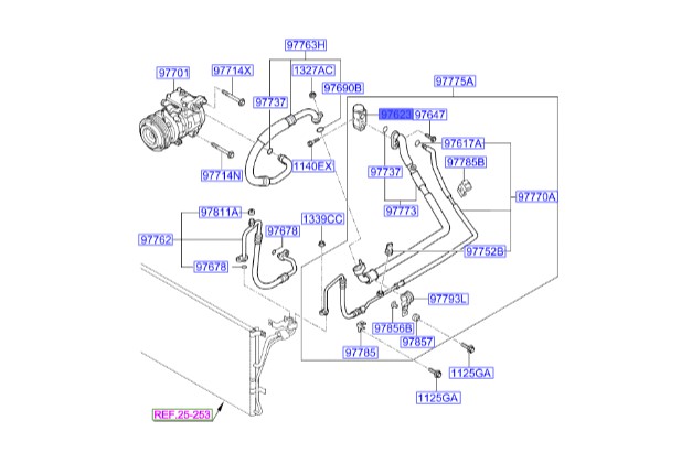 شیر انبساط کولر جنسیس  Hyundai/KIA Genuine Parts – MOBIS    976262M000