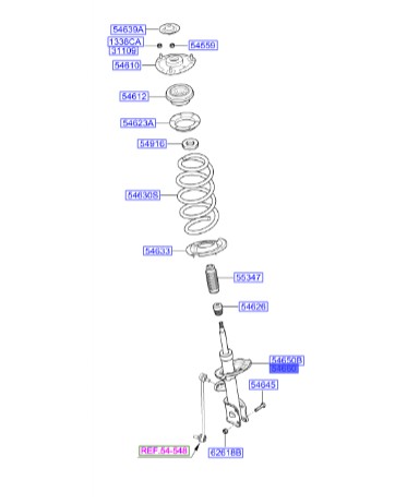 کمک جلو راست سانتافه  546602B500 