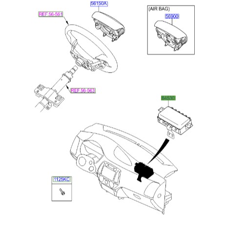 ایربگ راست هیوندای Hyundai/KIA Genuine Parts – MOBIS  I20   84530C7000