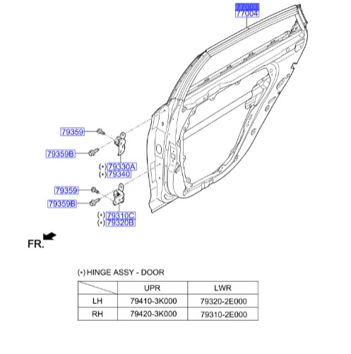 درب عقب چپ سوناتا_LF  77003C1020
