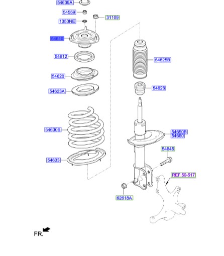 توپی سرکمک هیوندای Hyundai/KIA Genuine Parts – MOBIS   IX55   546104h000