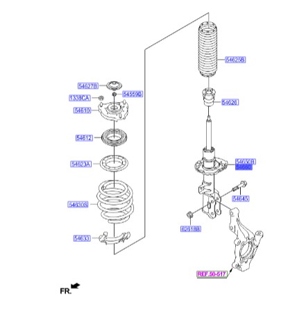 کمک جلو راست توسان Hyundai/KIA Genuine Parts – MOBIS    54660D7060 