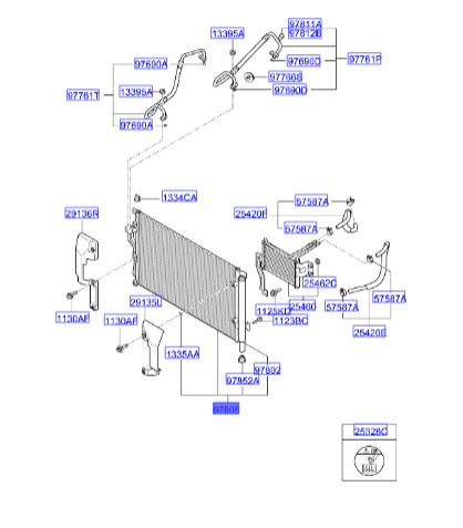 رادیاتور کولر  Hyundai/KIA Genuine Parts – MOBIS  IX55   976063J100 