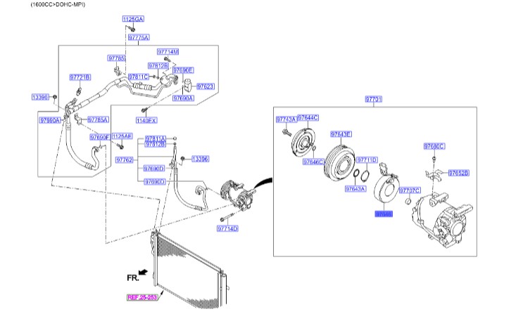 بوبین کمپرسور کولر هیوندای النترا  Hyundai/KIA Genuine Parts – MOBIS    976413X600