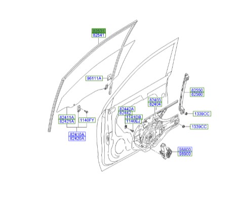 نوار دور شیشه جلو چپ توسان Hyundai/KIA Genuine Parts – MOBIS   825302E000 