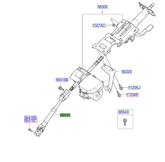 چهار شاخه فرمان هیوندای i30 564002l000 Hyundai/KIA Genuine Parts – MOBIS