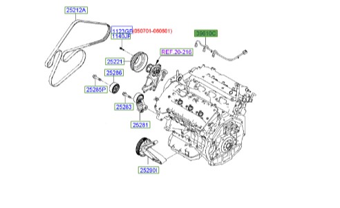 دسته سیم کوئل آزرا  Hyundai/KIA Genuine Parts – MOBIS  396103C010