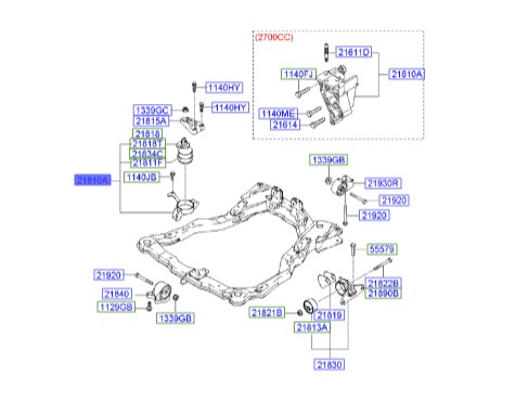 دسته موتور کوپه  Hyundai/KIA Genuine Parts – MOBIS  218102C430 