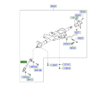 چهار شاخه فرمان کوپه  Hyundai/KIA Genuine Parts – MOBIS  564002D500 