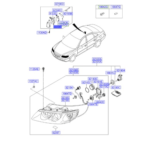 سنسور آزرا auto light  921913B090