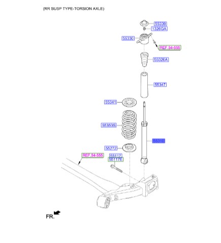 کمک عقب النترا  Hyundai/KIA Genuine Parts – MOBIS   55310F2500 